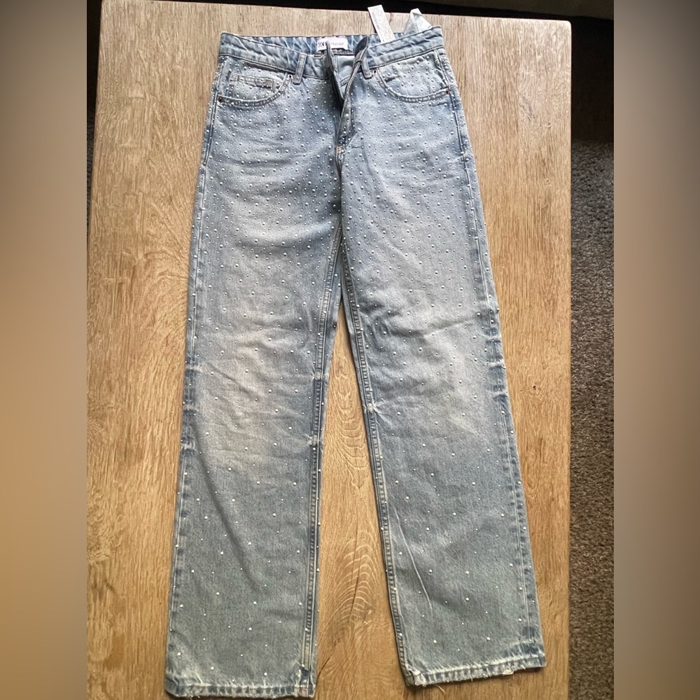 Zara Pearl TRF wide leg jeans - Picture 2 of 6